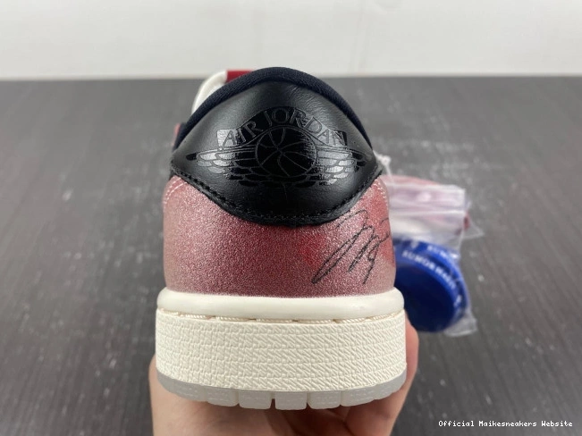 Official Maikesneakers X 'RED TROPHY ROOM AIR FN0432-017 LOW BLACK' 1 JORDAN OG 0810